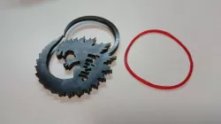 Godzilla keychain