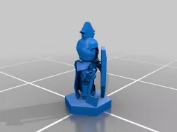 LotP - knight with axe , sunshield and crested helm