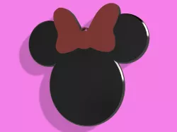 Minnie Mouse Head Christmas Tree Ornament