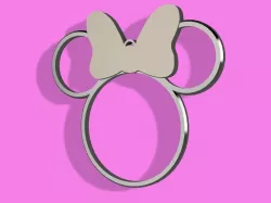 Minnie Mouse Head Christmas Tree Ornament