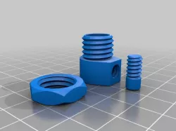 Parametric cable gland (fitting) with set screw