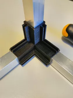 Square Tube Connectors / Joints + Plexiglass support