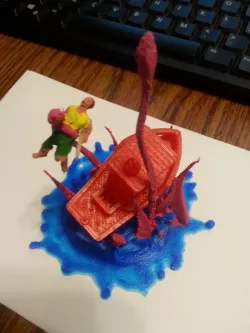 the KRAKEN (3D Benchy display)