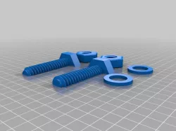 Updated 16mm Bolt with 2 Nuts and 2 washers