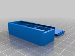 3 Compartment Box with Sliding Top