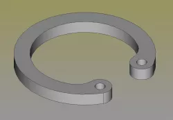 C clip/ring (inner diameter), parametric, FreeCAD