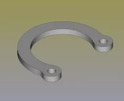 C clip/ring, parametric, FreeCAD
