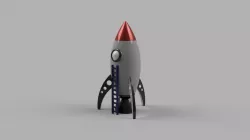 cartoon rocket!