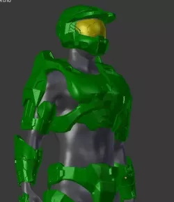 Chopped up for 8x10x8 Printer-Halo 3-Mark 6-Master Chief Armor Set(No Helmet)