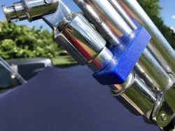 Clip for boat bimini top with 7/8" poles
