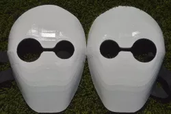 Gagi and Guge's masks from tokyo ghoul