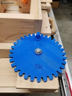 Gears for box joint jig