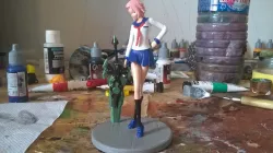 Haru from soulworker 5 poses , medium and low poly