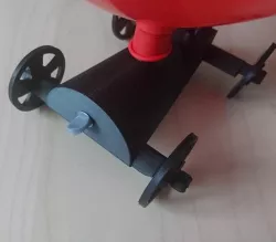 Jet Plug for Balloon Powered Jet Car with Snap in Wheels and Duplo Seat 