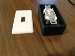Light switch box and cover for LED strip lights