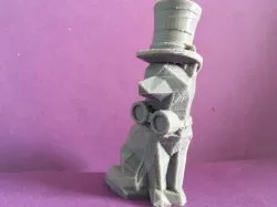Lowpoly steampunk fox