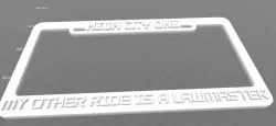 Mega City One - My Other Ride Is A Lawmaster License Plate Frame