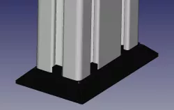 Profile 40x40 and 40x80 cap / foot 