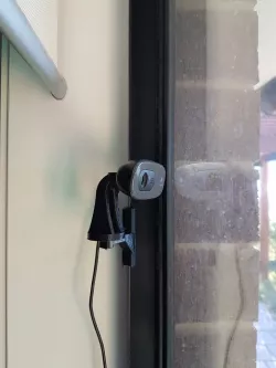Window frame webcam mount