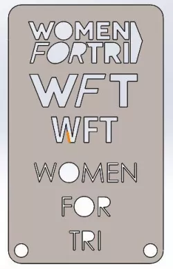 Women for Tri, TRI-Tat, WFT, Marker Stencil