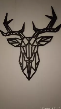 XL Geometric Deer Wall Sculture (Bigger Print Bed)