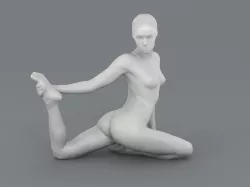 Yoga pose - "Pigeon"