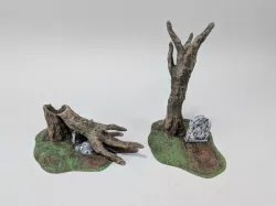 28mm Gravestone and Tree