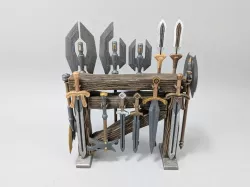 Action Figure Weapon Rack