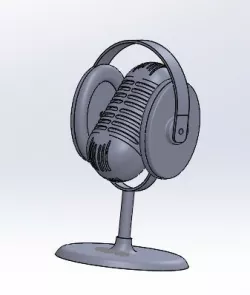 classic microphone and headphone