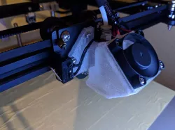 Creality CR-10 / Ender hotend cover for stock fan and ABL sensor mouting