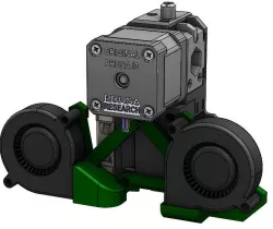 Dual Part Cooling Fan Mount / Shroud with Nozzle View for Prusa i3 MK3
