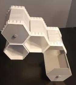 Economical Interlocking Hex Drawers