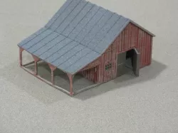 HO Scale Small Barn and Accessories