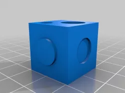 Hole tolerance test/calibration cube