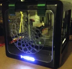 M3D 3mm Acrylic (plexiglass) enclosure, 3D printed and laser cut