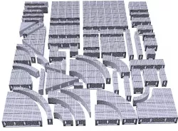 OpenLOCK 1 inch Riser Floor Tiles set - Sci-Fi / Industrial Square Grill (1 inch grid)