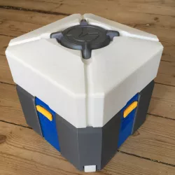 Overwatch lootbox seperated into color parts