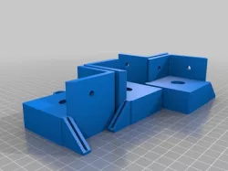 Prusa Lack Enclosure corners, modified for 2mm / 0.08in plexiglass / clear acrylic