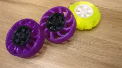 RC Plane Wheel 2.75" / 70mm , Hub + TPU Wheel