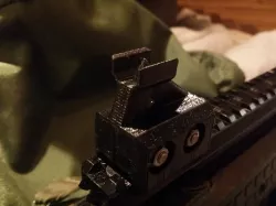 Simple fixed front sight  for Picattiny rail. 37mm height
