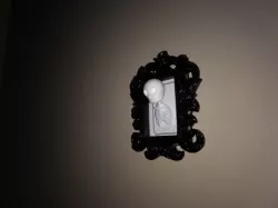 Skeleton privacy door pin and holder
