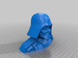 Vader Bust Low Poly