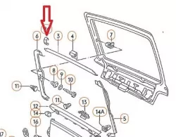 VW Corrado rear lid cover cap 535 867 604