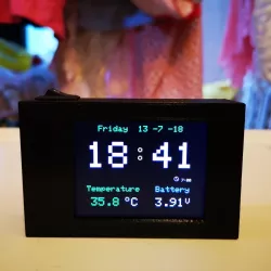 2.4" 240 x 320 TFT clock with 3.7v lithium battery
