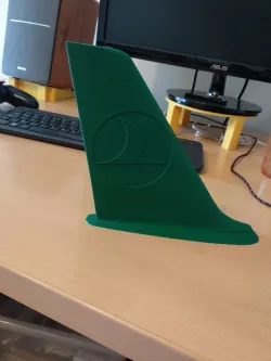 Aircraft Vertical Stabilizer with Thy Logo