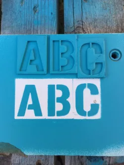 Alphabet Stencil Gunplay Font