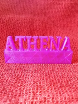 Athena name freestanding