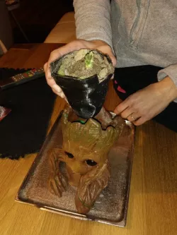 Baby groot removable pot