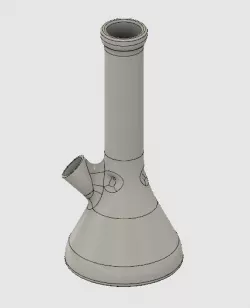 Beaker / Mini Tube - bubbler W/ ice mold insert. 