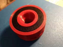 Bigger colored insert for wheels with groove
